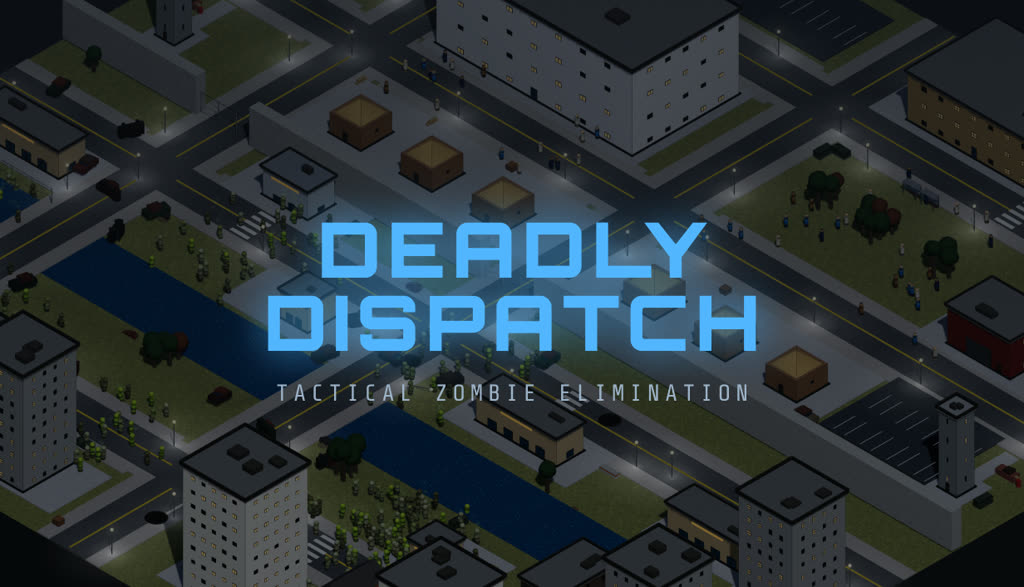 Cover art — wordmark and tagline over an isometric night city