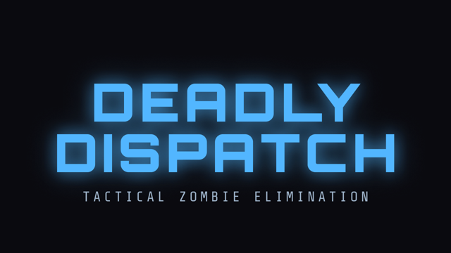 Deadly Dispatch wordmark with tagline (transparent PNG)
